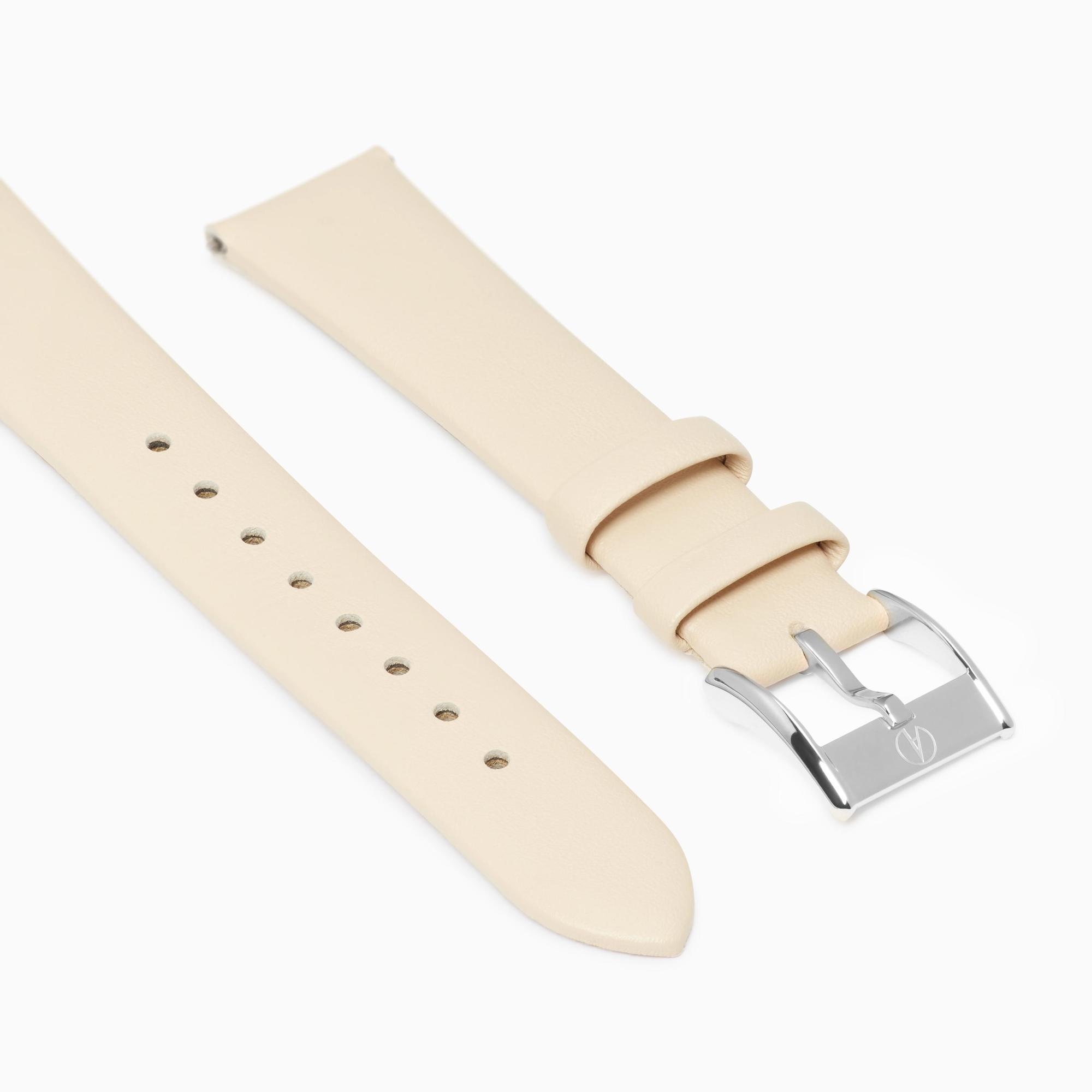 Accurist Rectangle Ladies Taupe Leather 19mm Strap